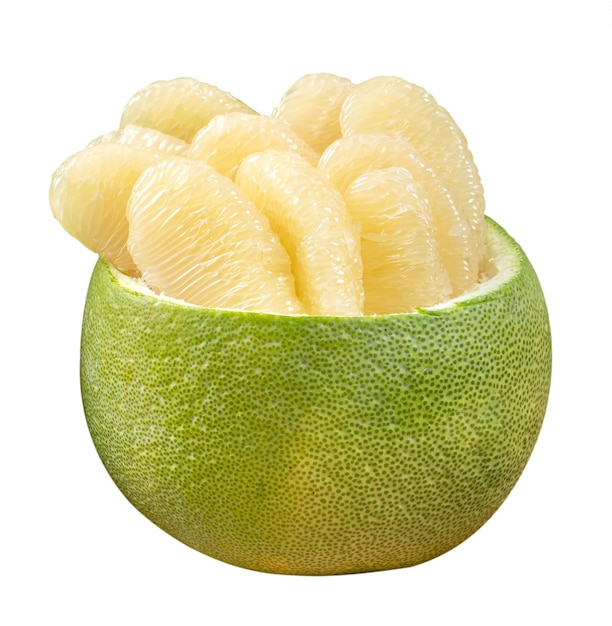 Verse pomelo geïsoleerd op witte tafel background