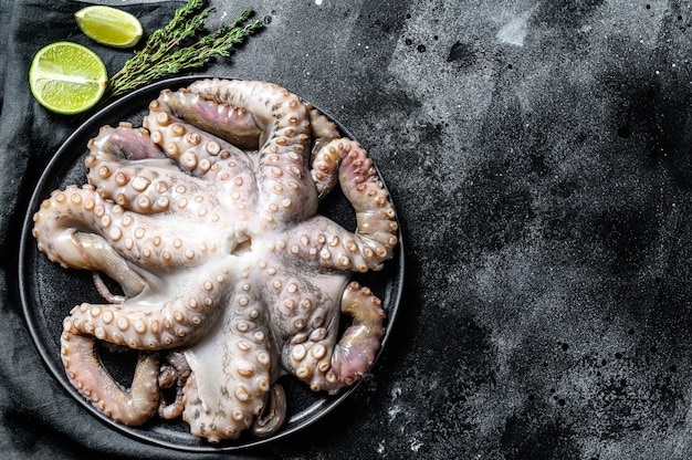 Verse rauwe octopus op een tafel