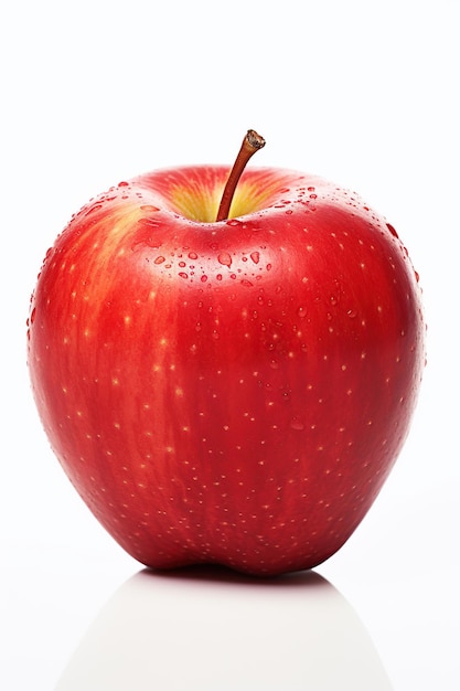 Foto verse rode appel geïsoleerd op witte achtergrond