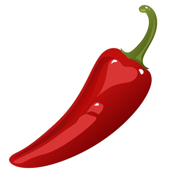 Verse rode chili's geïsoleerd op wit