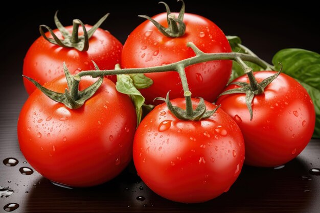 Verse rode tomaten met geïsoleerde witte achtergrond