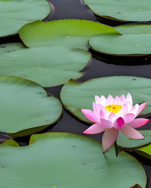 Verse Roze Lotus op Water