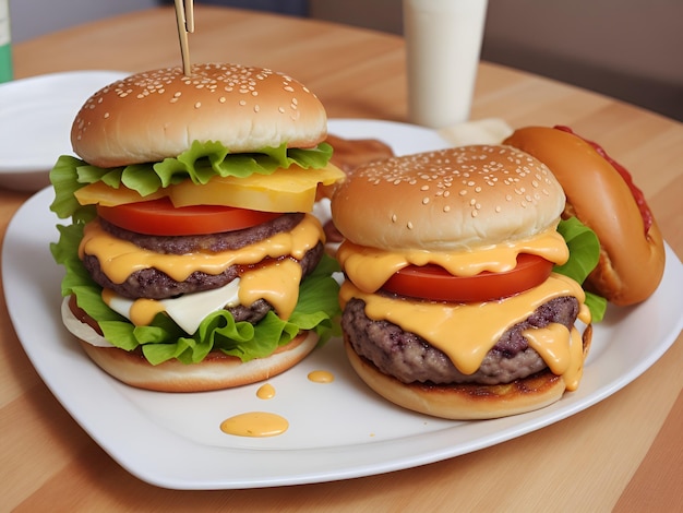 verse smakelijke burger met vegetarische linzenburger