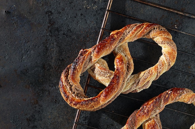 Verse smakelijke pretzels