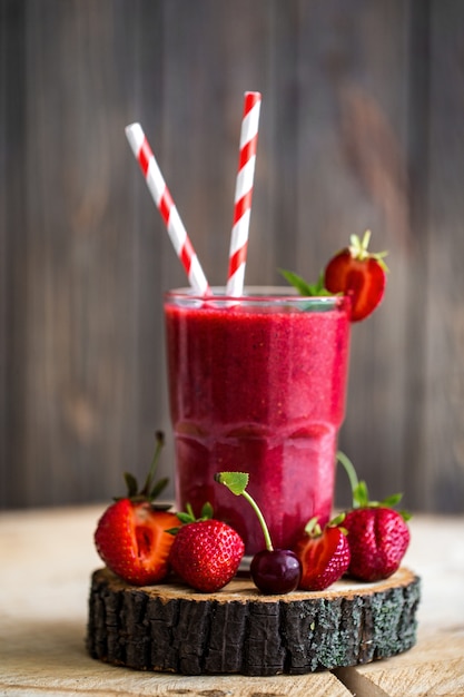 Verse smoothie en fruit