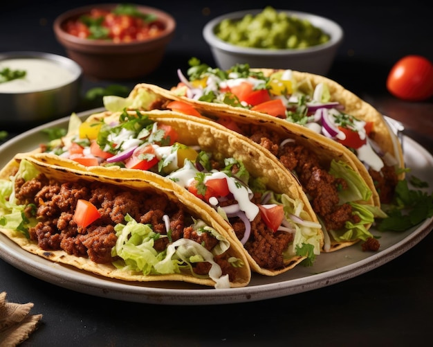 Verse taco's met vlees en groenten