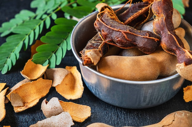 Foto verse tamarinde, gezondheidsvoordelen