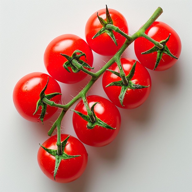 Verse tomaten op een witte achtergrond AI gegenereerde afbeelding