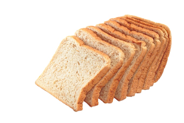 Foto verse volkoren sneetje brood geïsoleerd op een witte achtergrond