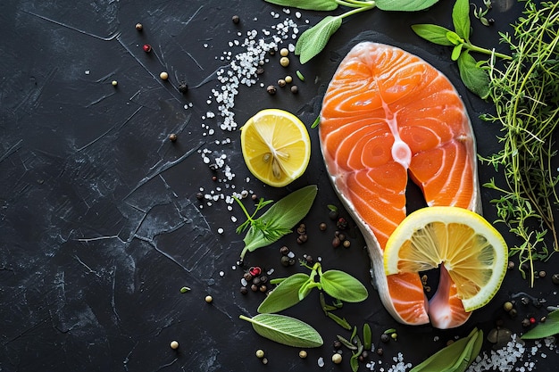 Verse zalm wordt gekookt in het restaurant.