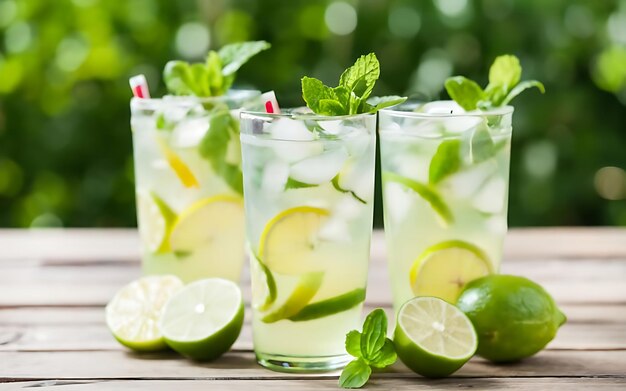 Verse zomer limonade mojitos buiten