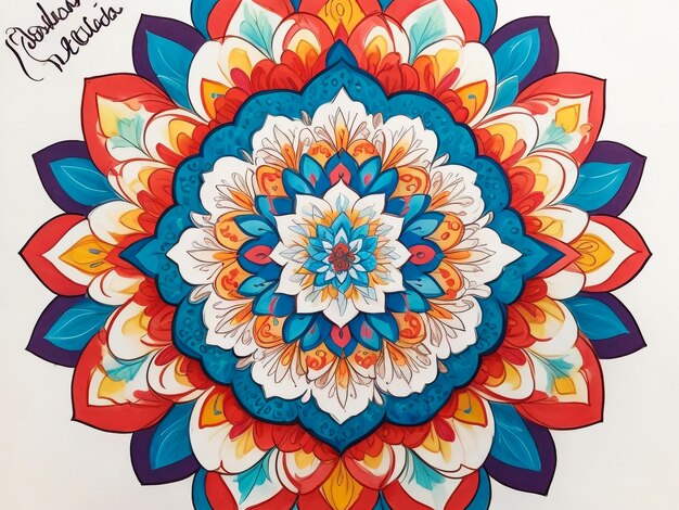 Versierd mandala patroon geïsoleerd op witte achtergrond vintage etnisch ontwerp element