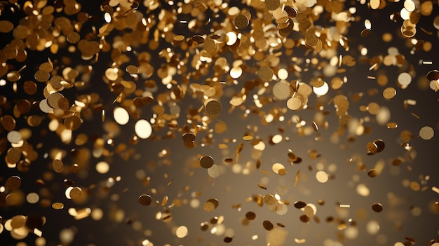 Verspreide gouden confetti luxe sprankelende confetti