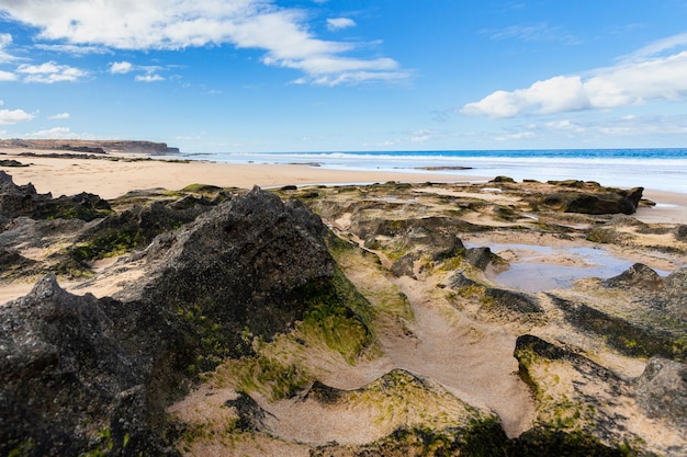 versteend zand op de stranden van Fuerteventura