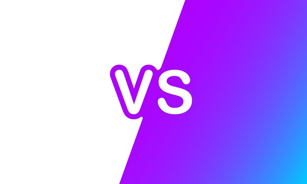 Photo versus flat colored bright versus banner versus illustration layout to illustrate the confrontation vector illustration