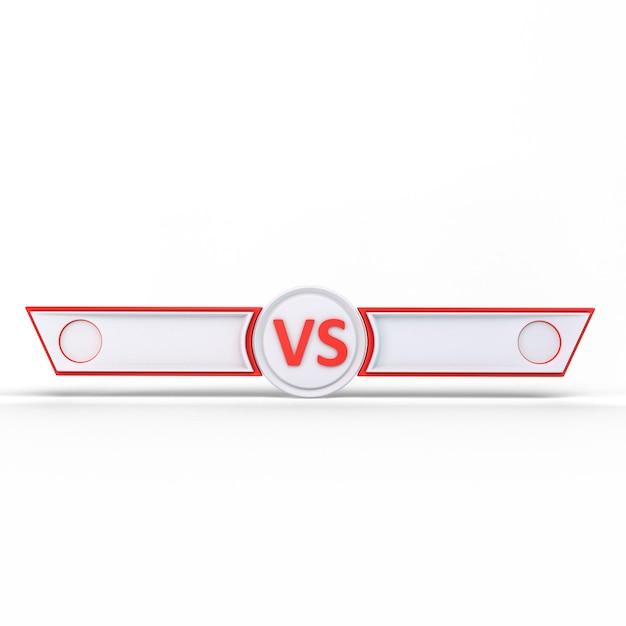 Лицевая сторона табло Versus на белом фоне