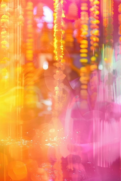 Вертикальный баннер Рата Ятра Фестиваль Господа Джаганната абстрактный фон эффект боке копирования пространство свободное пространство для текста