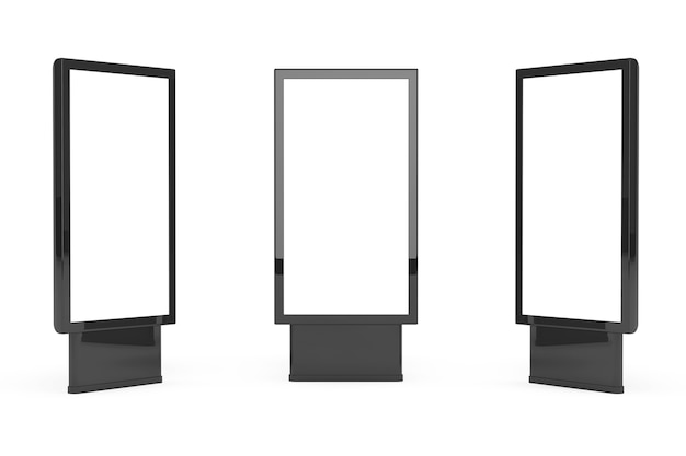 Vertical Blank Billboards on a white background