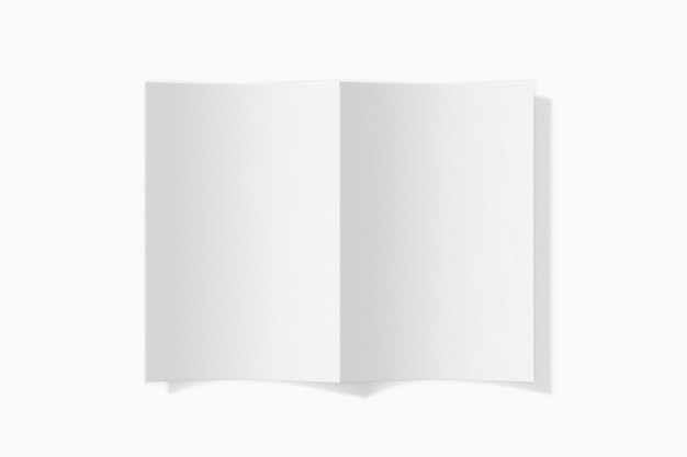 Vertical booklet isolated on white background. 3D rendering.