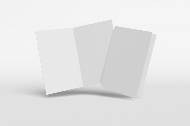 vertical booklet isolated on a white background