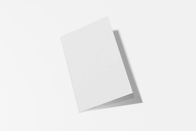 白い背景に分離された垂直の小冊子