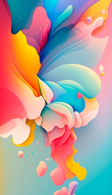 Vertical colorful abstract background Generative AI