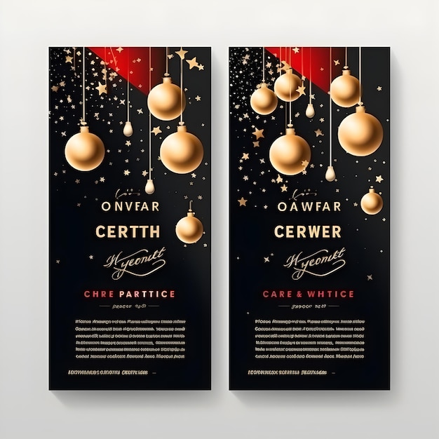 Vertical flyer template for christmas and new year AI Generated