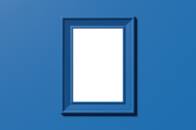 Vertical frame on blue