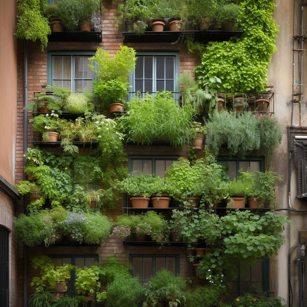 Vertical Garden on a Busy Street