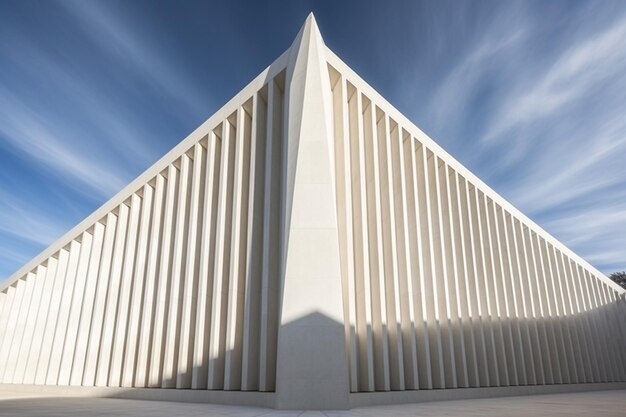 Photo vertical low angle shot of a white concrete building