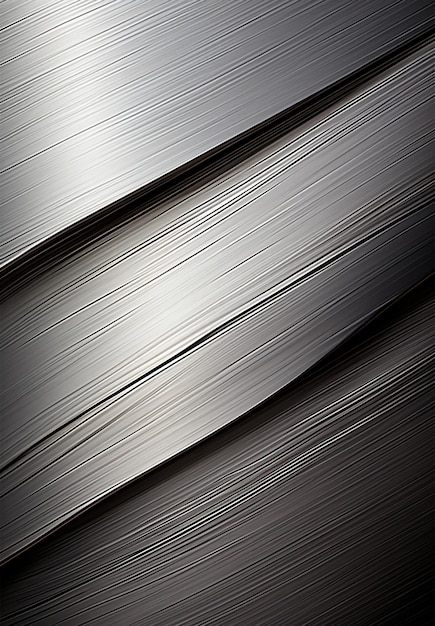 Vertical metal texture steel silver background AI generated image