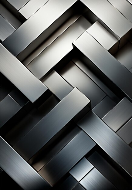 Вертикальная металлическая текстура стальной серебряный фон изображение, сгенерированное ИИ