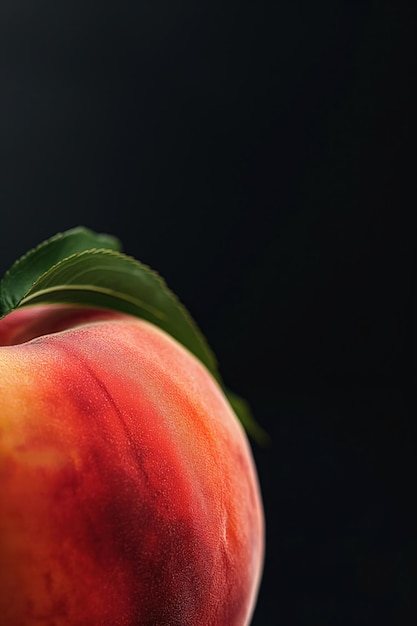 Vertical peach closeup summer fruits empty space contrast backdrop background banner peach fruit