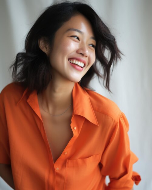 Vertical portrait of a multicultural young woman isolated from the background