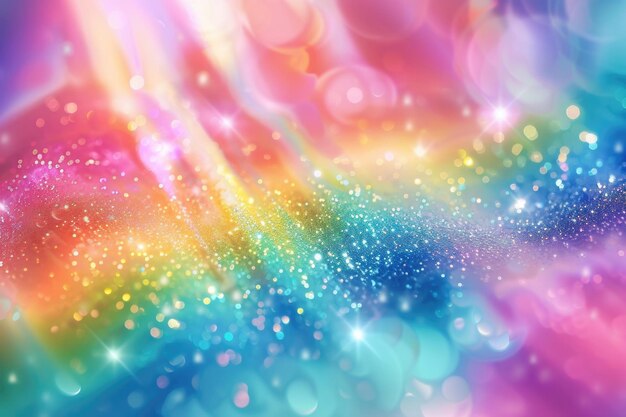 Vertical rainbow hologram background with iridescent colors