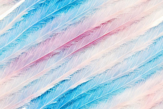 Photo vertical shot of colorful feathers seamless textile pattern 3d illustrated