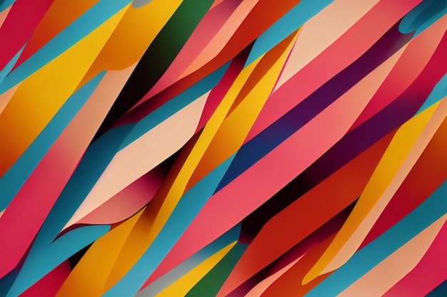 Vertical shot of dynamic colorful shaped abstract background 3d illustrated