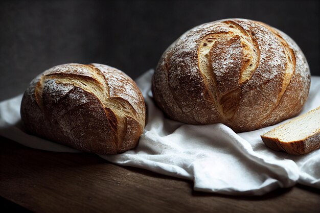 Vertical shot of freshly baked healthy bread