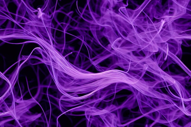 Vertical shot of purple smoke with electrical effect 3d illustrated