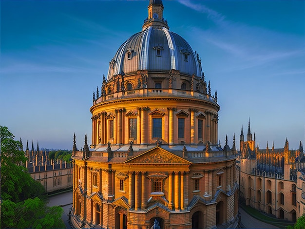 Vertical shot of radcliffe camera at oxford england