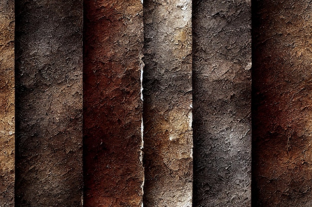 Vertical shot of Rusted metallic surfaces seamless textile pattern 3d illustrated