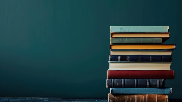 Photo vertical stack of books