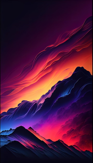 Vertical wallpaper with dark dramatic gradient colors Ai generated