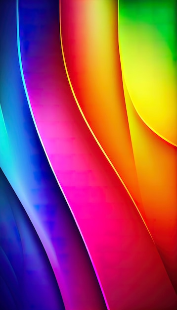 Vertical wallpaper with rainbow gradient colors Ai generated