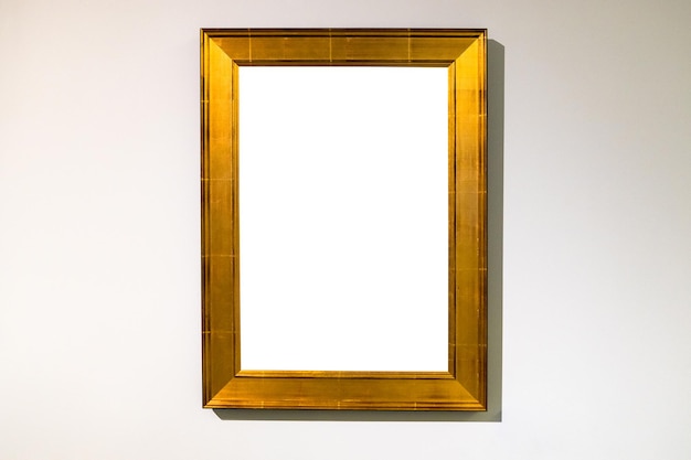 Photo vertical wide picture frame on horizontal wall