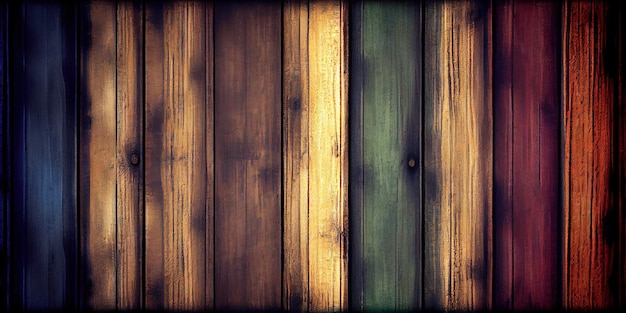 Vertical wooden planks background wall Generative AI