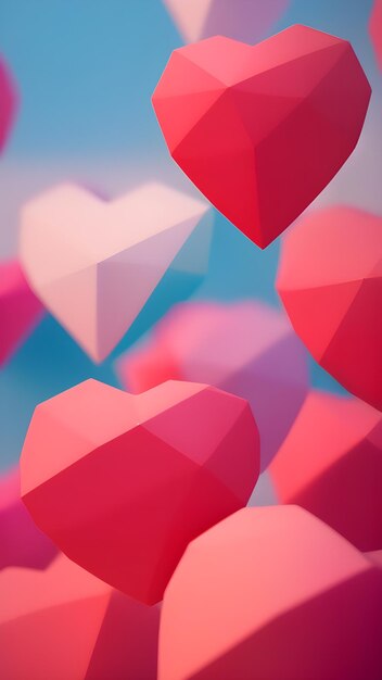 Foto verticale lay-out voor valentine's day greeting card sjabloon generatieve ai