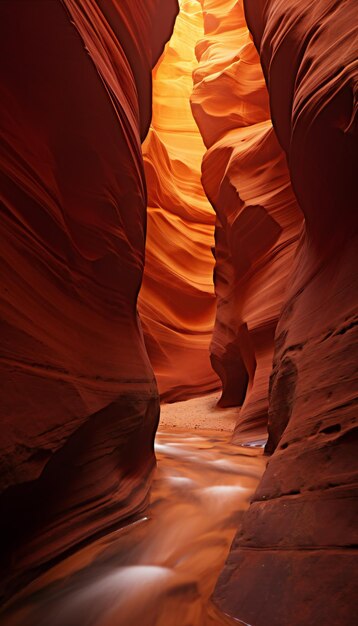 Verticale oriëntatie van de tunnel van de canyon