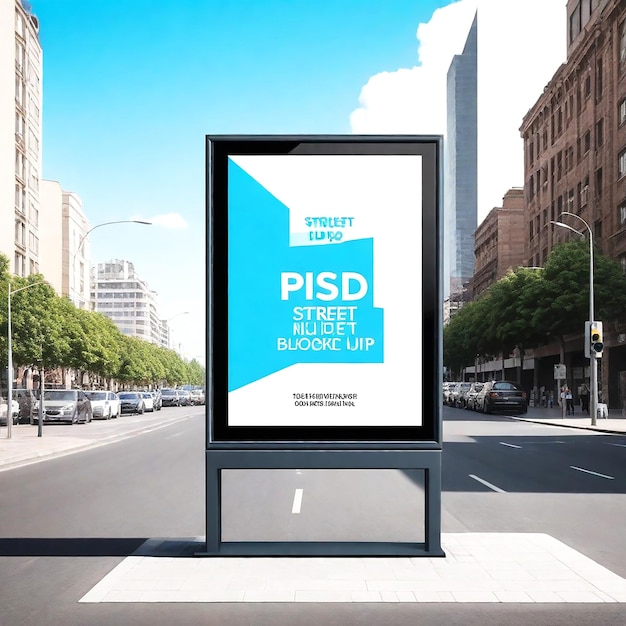 Foto vertoon van straatbillboards voor mock-up