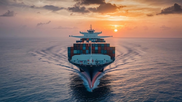 Vervoer en logistiek van containerschepen en vrachtvliegtuigen